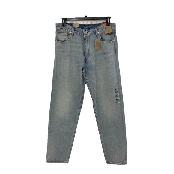 Levi’s 550 '92 Relaxed Taper Jeans 33x34 Light Wash Blue NWT Paint Splatter - Picture 1 of 8